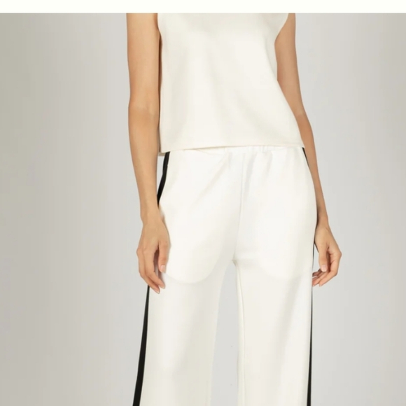 P. Cill Birdie Round Neck Boxy Sleeveless Cream/ Beige Tank Top, Sz Large - Picture 3 of 6